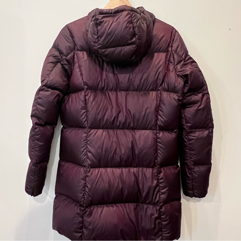 Eddie Bauer Women's Long Puffer Coat in Deep Burgundy - Picture 2 of 7